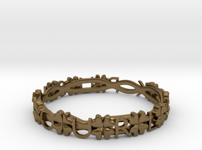 &quot;Push Your Luck&quot; Clovers Bracelet 3d printed