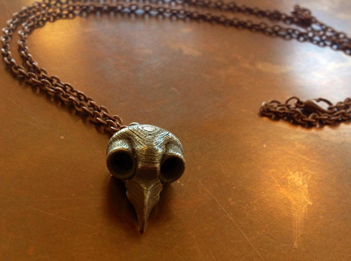 Flame Owl Skull Pendant 3d printed