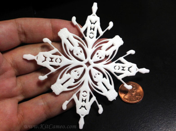Doctor Who: Eleventh Doctor Snowflake 3d printed