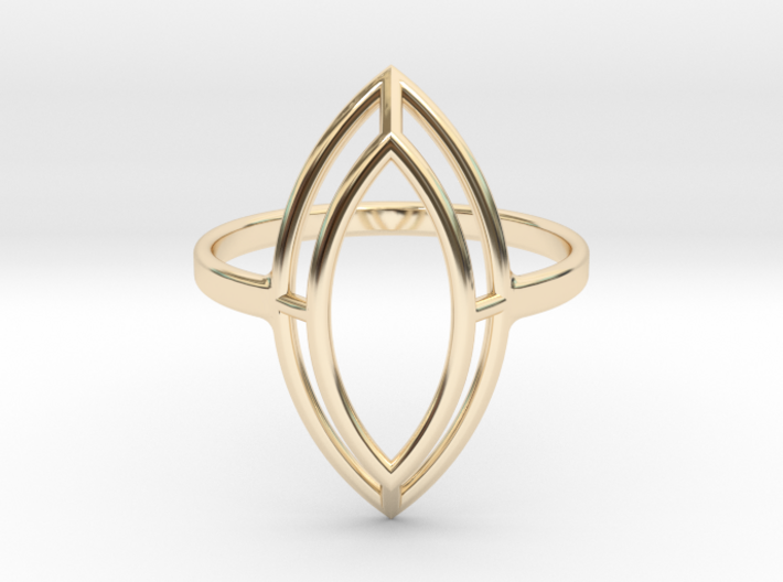 Marquise Simple Wire Ring - US Size 08 3d printed