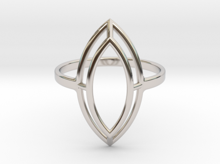 Marquise Simple Wire Ring - US Size 08 3d printed