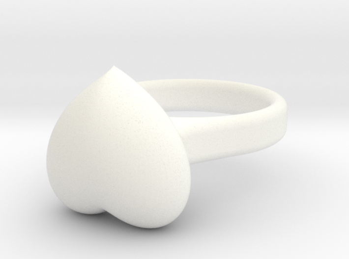 Ø15.41 mm - Ø0.606inch Heart Ring 3d printed