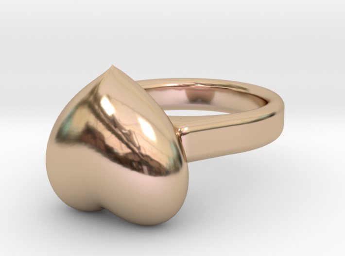 Ø15.41 mm - Ø0.606inch Heart Ring 3d printed