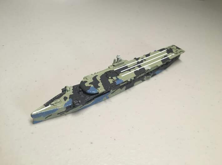 1/1800 HMS Furious CV (1944) 3d printed WSF Polished in 1/1800 shown. Painted by Variable.