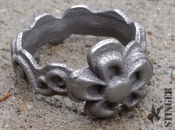 Flower Ring Size 6 1/2 3d printed