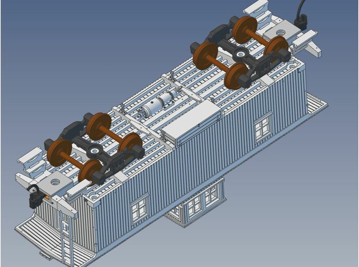 CNR Center Cupola Wooden Caboose HO Scale 3d printed 