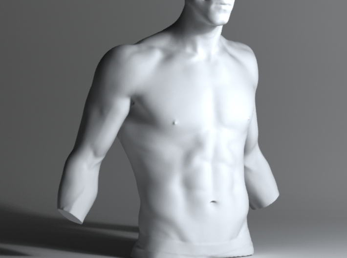 Man Body Part 001 scale in 4cm 3d printed