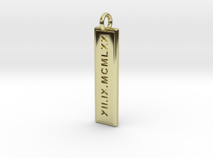 The Date Pendant 3d printed