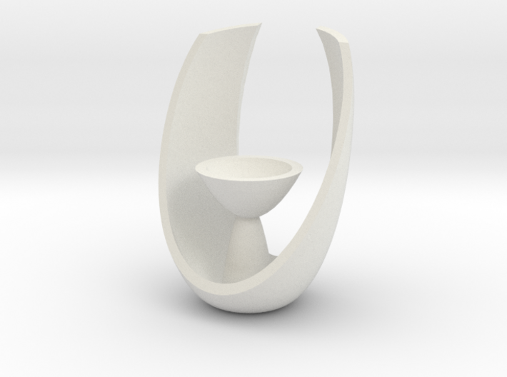 Modern Oval Tealight Holder 3d printed