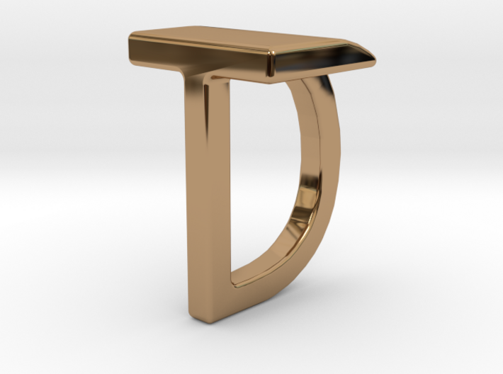 Two way letter pendant - DT TD 3d printed