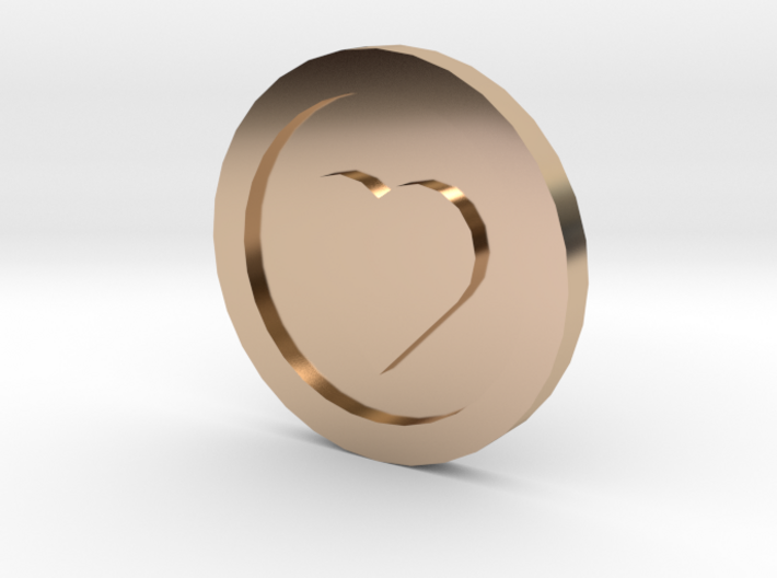Love Coin 3d printed