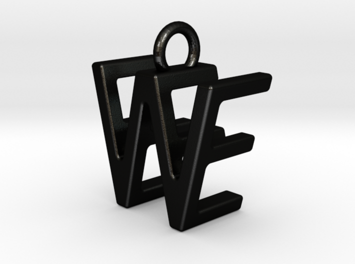 Two way letter pendant - EW WE 3d printed