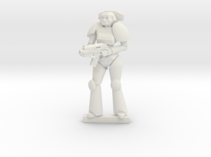 Female Space Trooper 3d printed