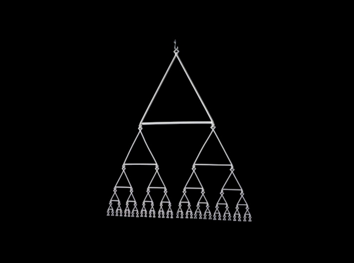 Binary tree mobile (level 6) 3d printed 