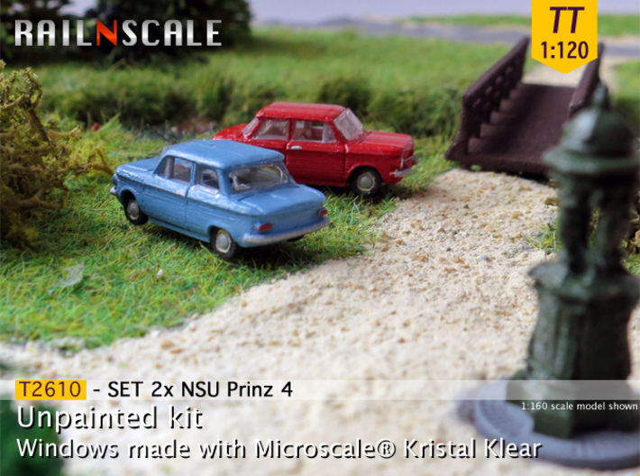 SET 2x NSU Prinz 4 (TT 1:120) 3d printed 