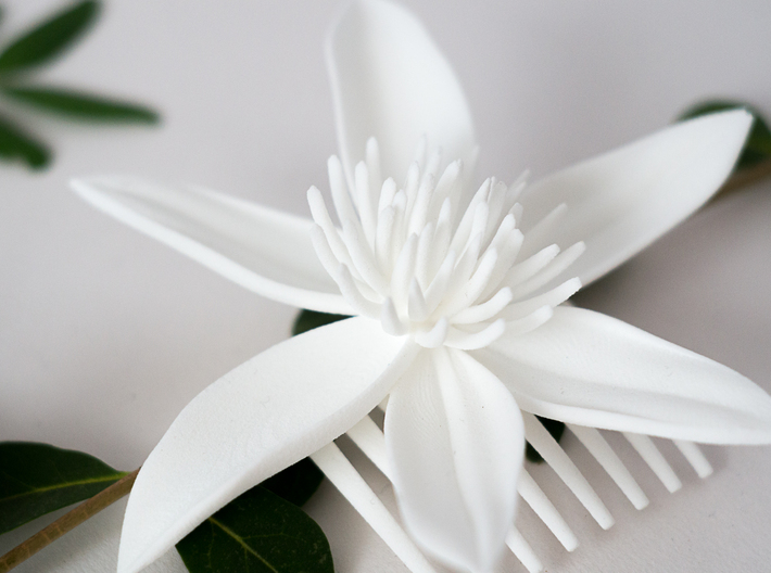 Tropical Flower Comb 3d printed 