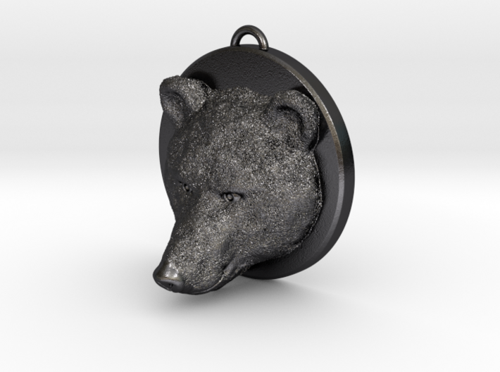 Bear Face Necklace 3d printed