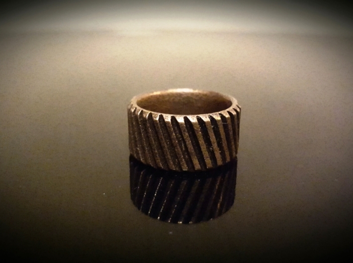 Gear Cog Fashion Ring Size 9 3d printed