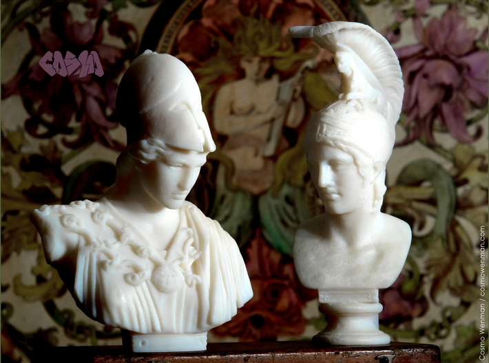 Bust of Ares, god of war 3d printed Ares with Athena of Velletri (Athena sold separately)
