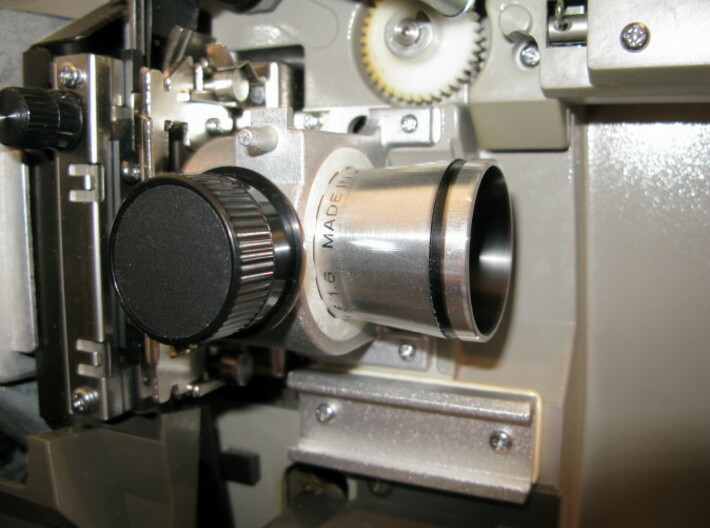 Bell &amp; Howell Lens adapter to ELMO 16mm projector 3d printed