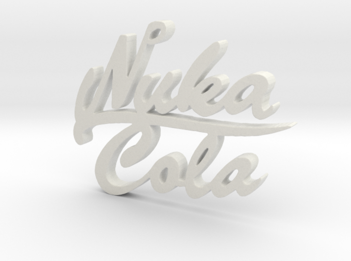 Nuka Cola Text Pendant 3d printed