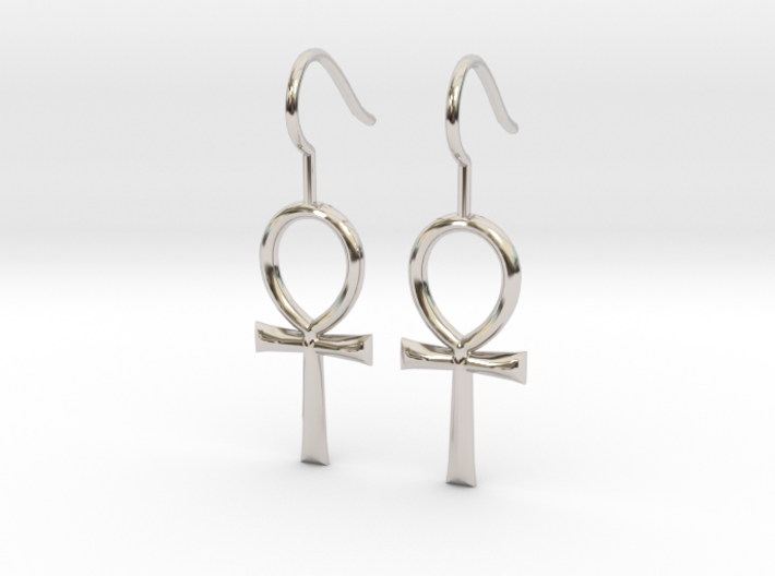 Ankh Earrings 3d printed