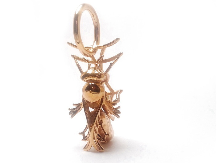 Beekeeper Jewelry Collection Queen Necklace Pendan 3d printed 