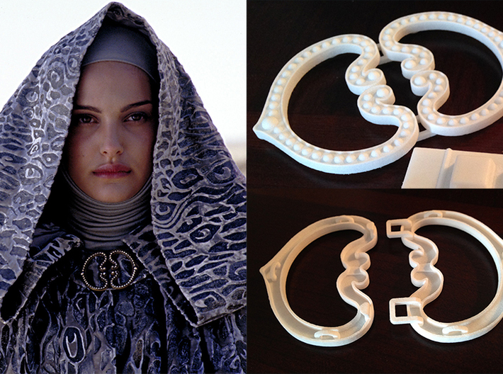 Padme Tatooine Cloak Clasp 3d printed 