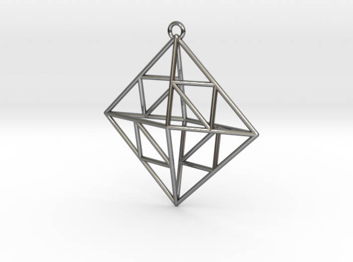 OCTAHEDRON Earring / Pendant Nº2 3d printed