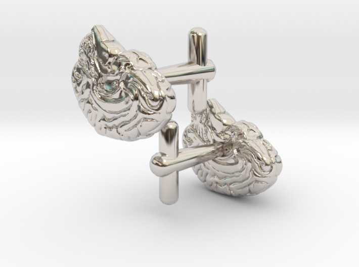 Anatomical Brain Cufflinks 3d printed