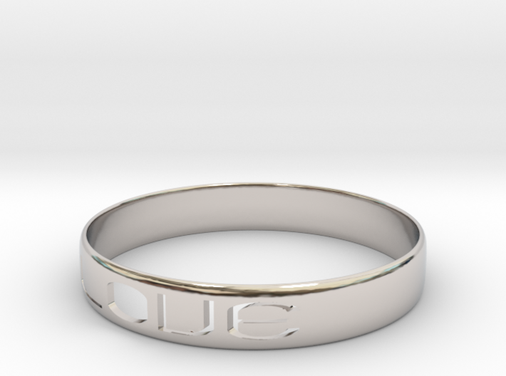 RING LOVE U.S Size 9 3d printed