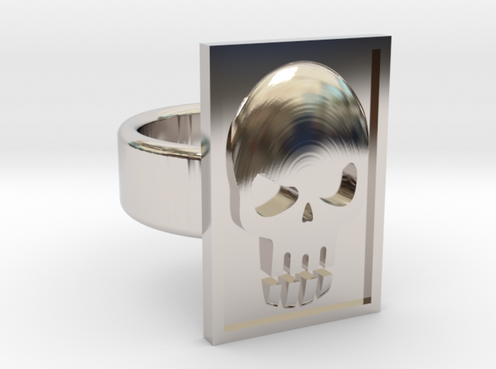 Phantom Skull Ring 3d printed
