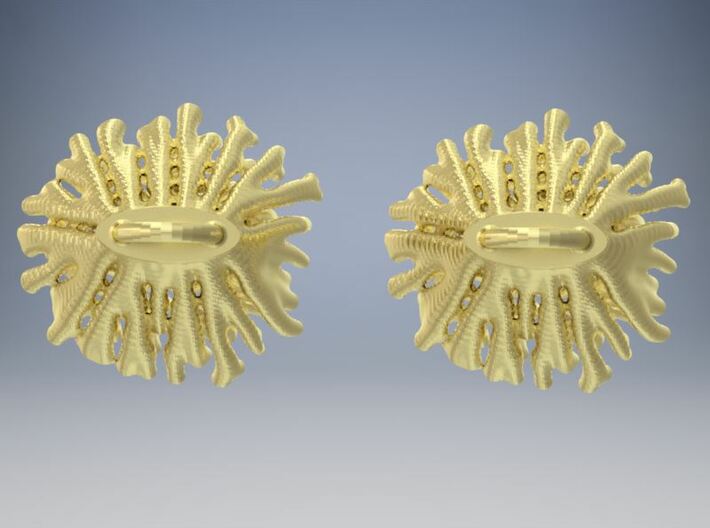 Diffusion Earrings 3d printed 