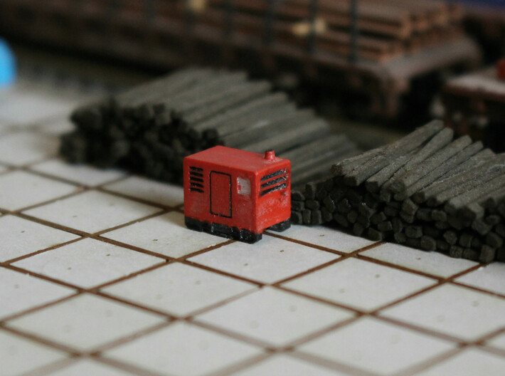 N Scale Mobile Diesel Generator 3d printed Diesel generator at worksite