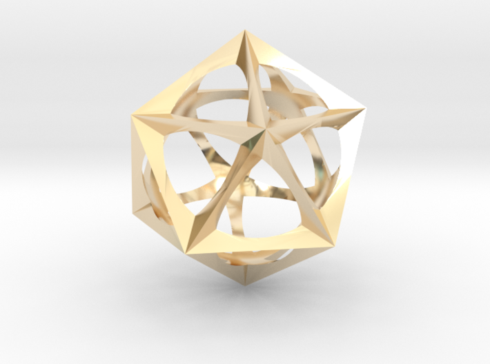 0301 Icosohedron (3.0 cm) 3d printed