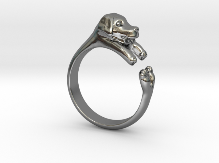 Puppy Dog Ring (Size 7) 3d printed