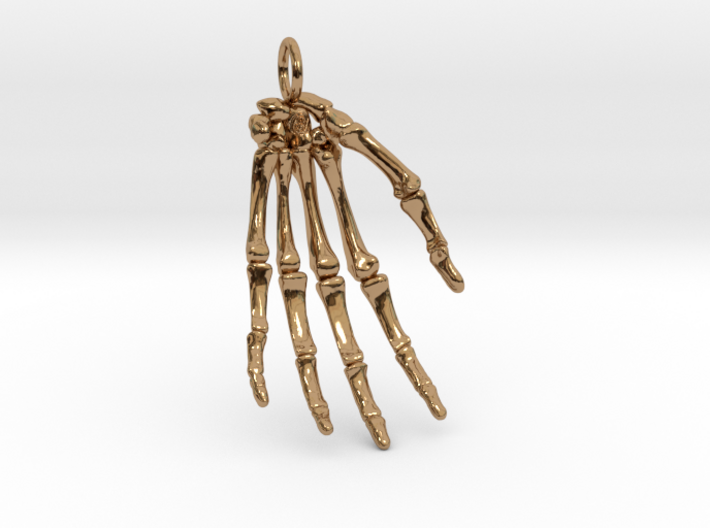 Hand bones with loop 3d printed
