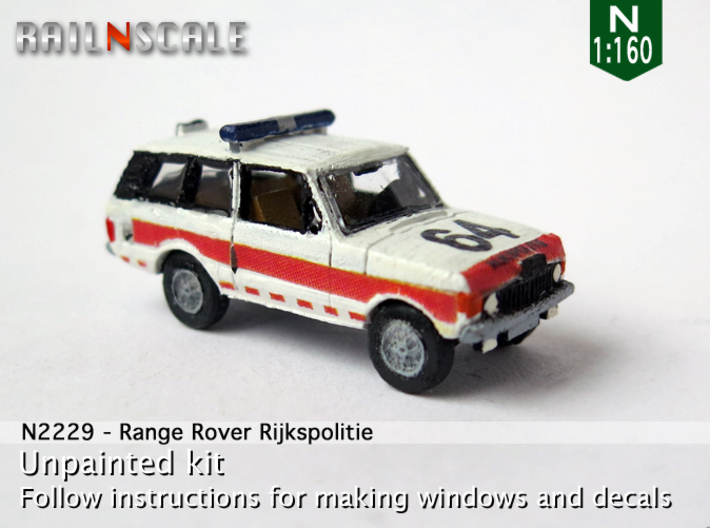 Range Rover Rijkspolitie (N 1:160) 3d printed