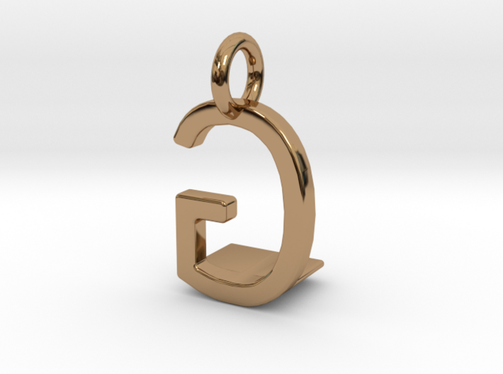 Two way letter pendant - GL LG 3d printed