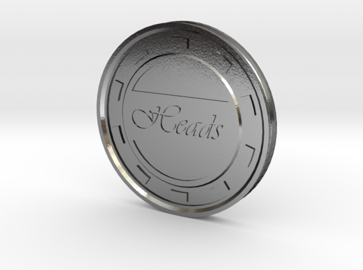 Heads/Tails Flip Coin or Decider 3d printed