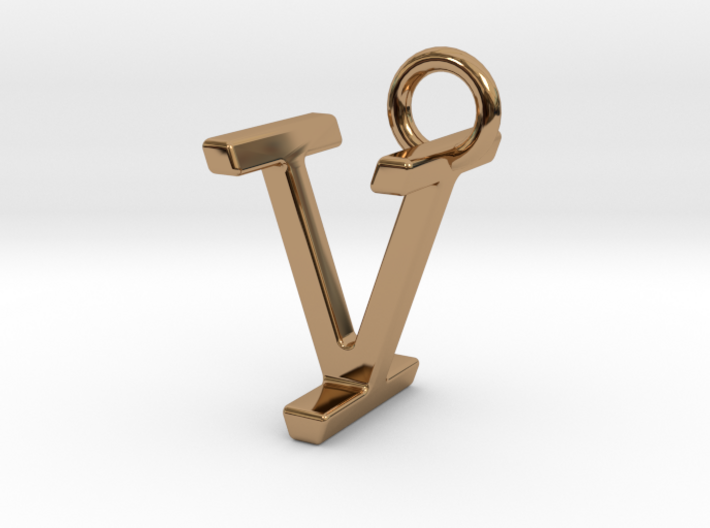 Two way letter pendant - IV VI 3d printed