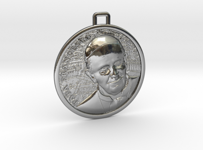 Papa Medal 3d printed