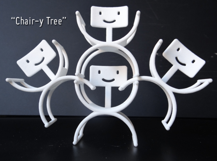 HappyBack Chair White 3d printed 