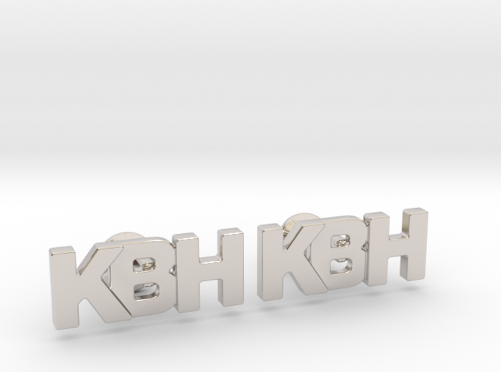 Monogram Cufflinks KBH 3d printed