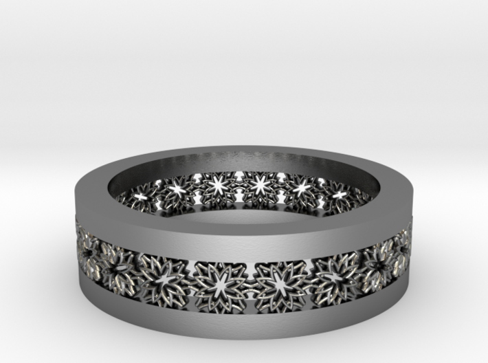 Lace Wedding Band 3d printed 