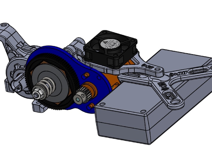 LCG 3 gear Right side gearbox for Associated B5M 3d printed 