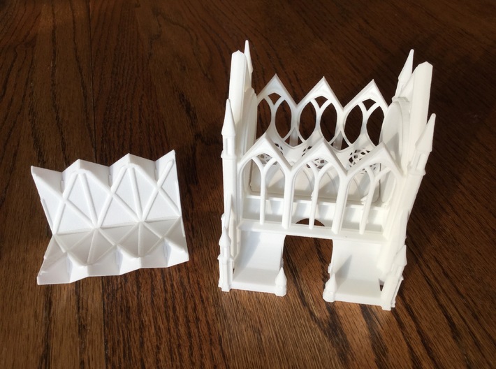 Gothic Cathedral Toothpick Dispenser 3d printed View with top off