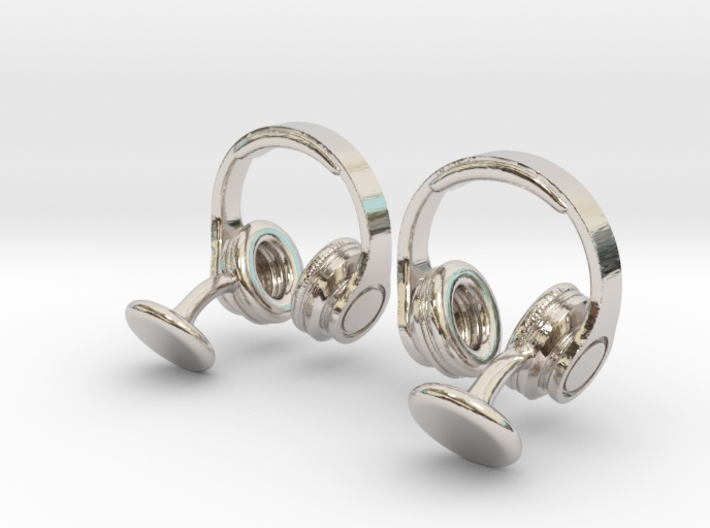 DJ Headphone Cufflinks 3d printed