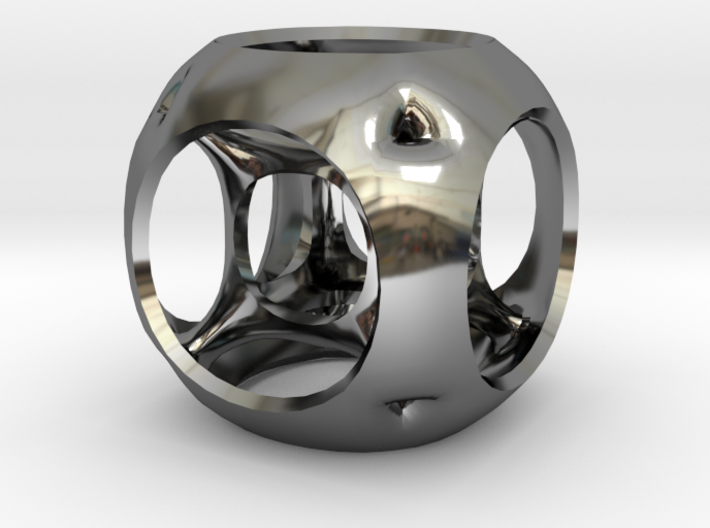 Hypercube-tesseract- pendant 3d printed