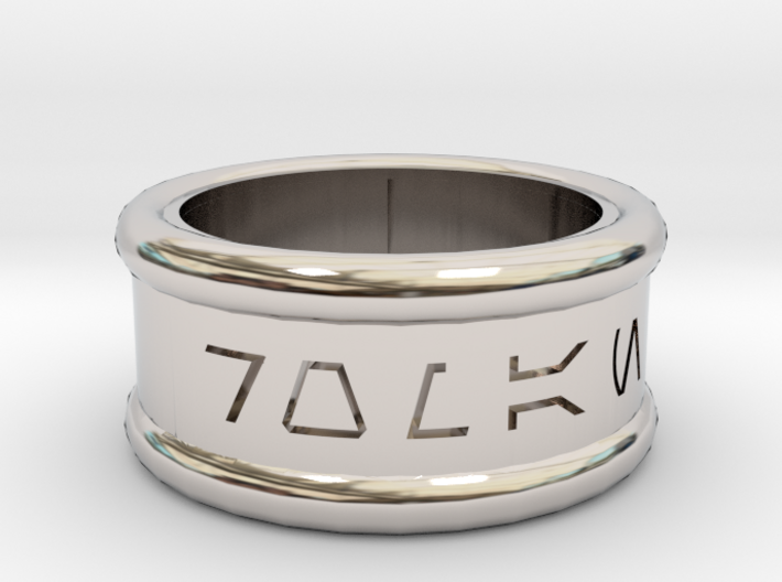 Imperial Alphabet Ring 3d printed